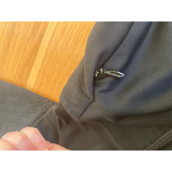 EUC Athleta High Rise Precision 7/8 Tight Leggings Black Mesh Cut Out L - Picture 11 of 13